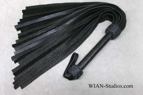 Black Buffalo Flogger, Black Buffalo Laced Handle