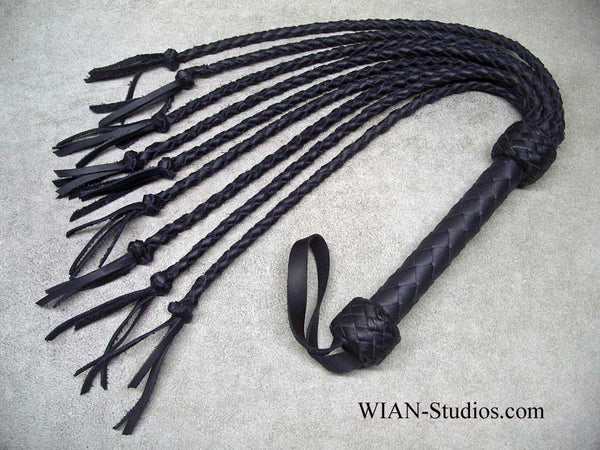 Round Braid Cat-O-Nine in All Black