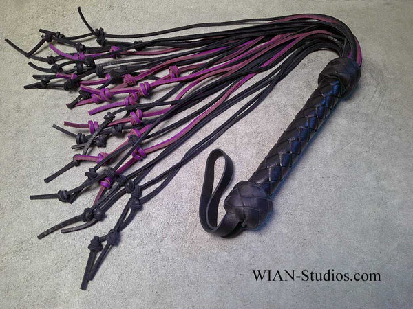 Knotty Cat with Purple and Black Tails