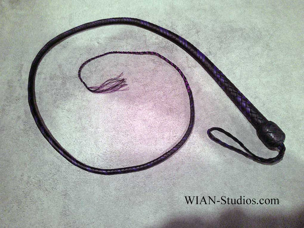 Signal Whip, Black with Purple Accents, 4'