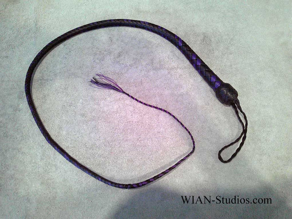Signal Whip, Black with Purple accents, 3'