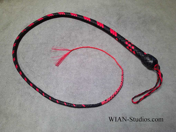 Signal Whip, Black and Fluorescent Hot Pink, 3'