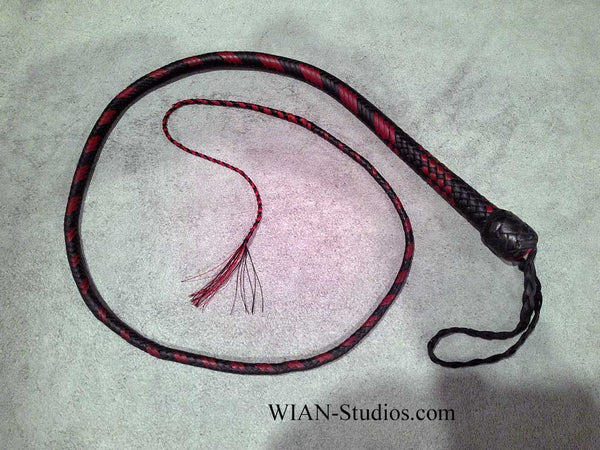 Signal Whip, Black and Red, 4'