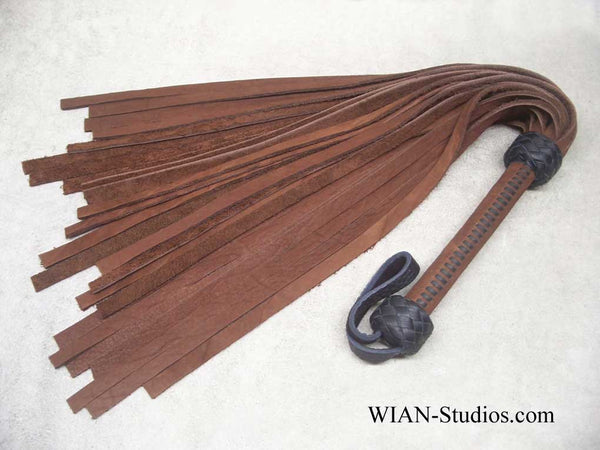 Chocolate Brown and Acorn Medium Weight Buffalo Flogger