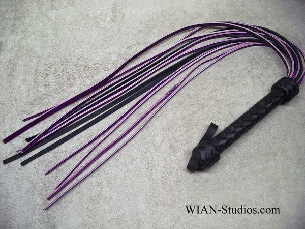 Purple and Black Heavy Lash/Cat, Stiff