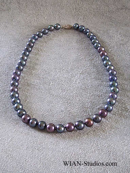 Black Peacock Pearl Necklace