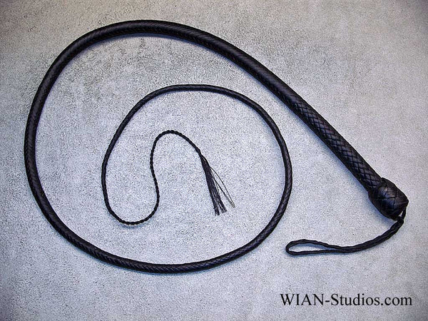 Signal Whip, All Black, 4'