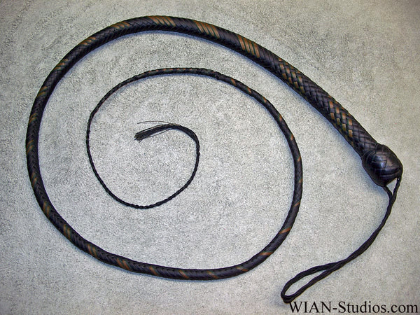 Signal Whip, Black with Bronze/Green accents, 4'