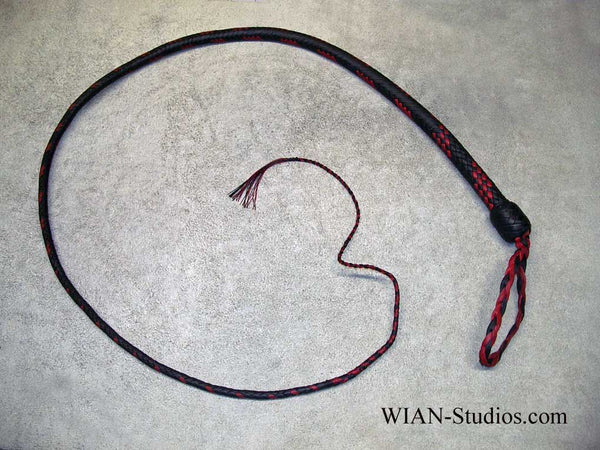 Signal Whip, Black and Red, 4'