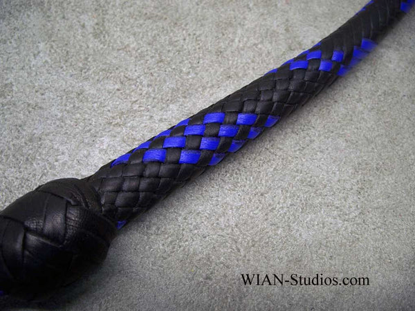 Snake Whip, Black with Blue accents, 3'