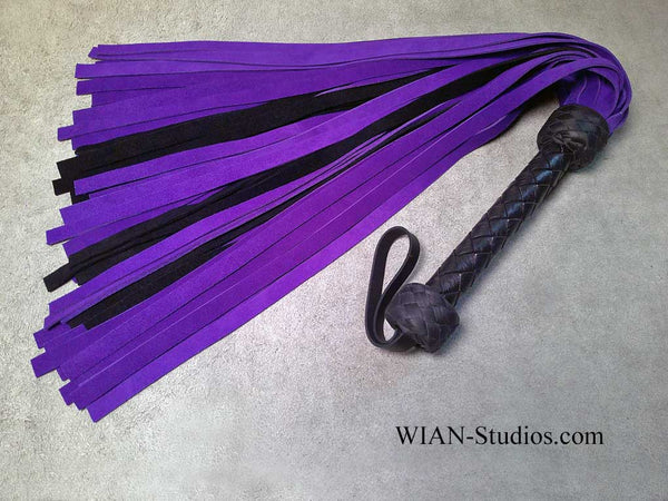 Purple and Black Chap Suede Flogger