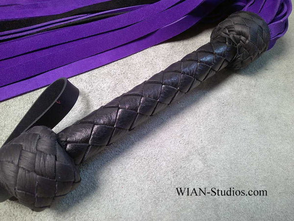 Purple and Black Chap Suede Flogger