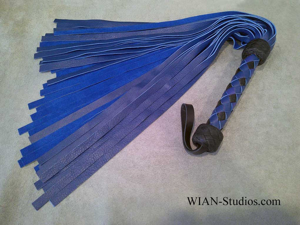 Royal Blue Cowhide Flogger