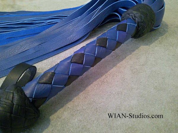 Royal Blue Cowhide Flogger