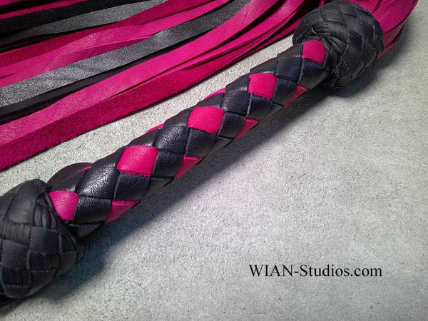 Hot Fuchsia Pink Cowhide Flogger