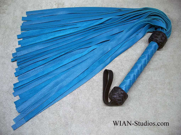 Turquoise Cowhide Flogger