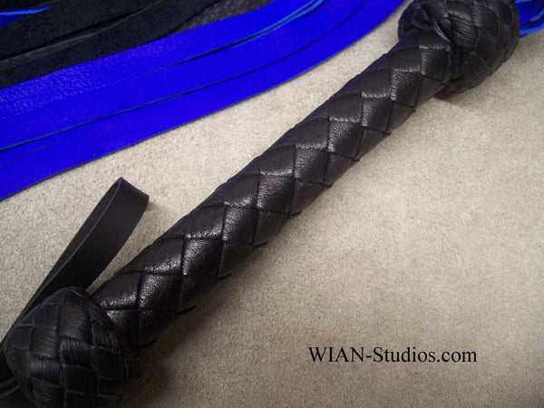 Royal Blue and Black Elk Flogger