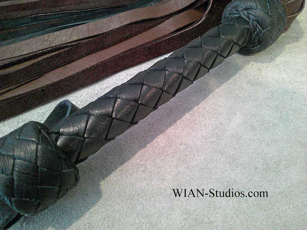 Chocolate Brown and Black Elk Flogger