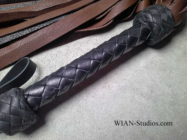 Chocolate Brown and Black Elk Flogger