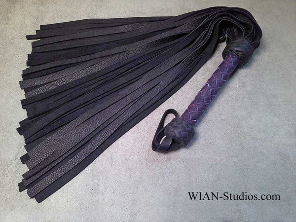 Black Moose Flogger, Purple Handle
