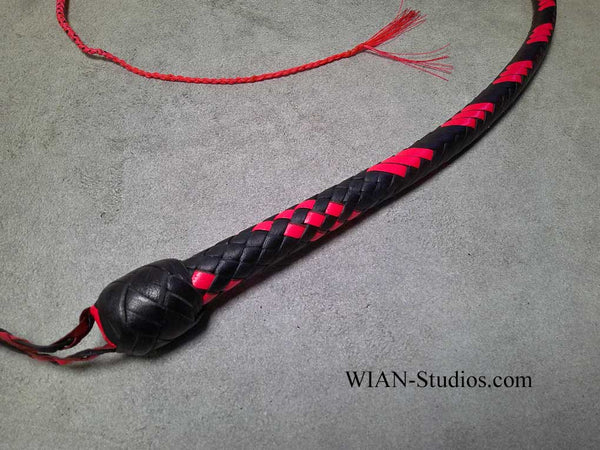 Signal Whip, Black and Fluorescent Hot Pink, 3'