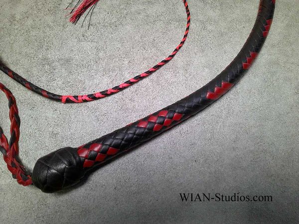 Signal Whip, Black and Red, 4'