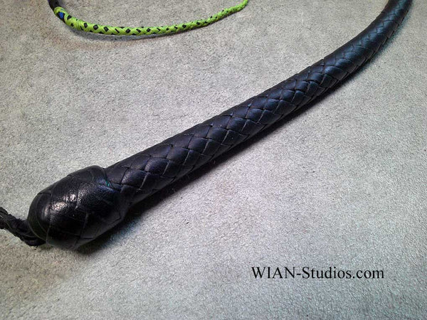 Signal Whip, Black with Blue Accents, 3', UV Reactive