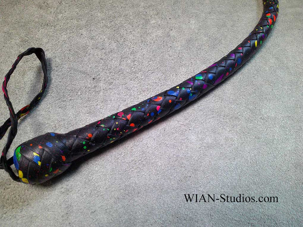 Snake Whip, Rainbow Multi  2.5', UV Reactive