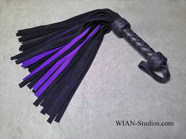 Black and Purple Chap Suede Flogger, Small