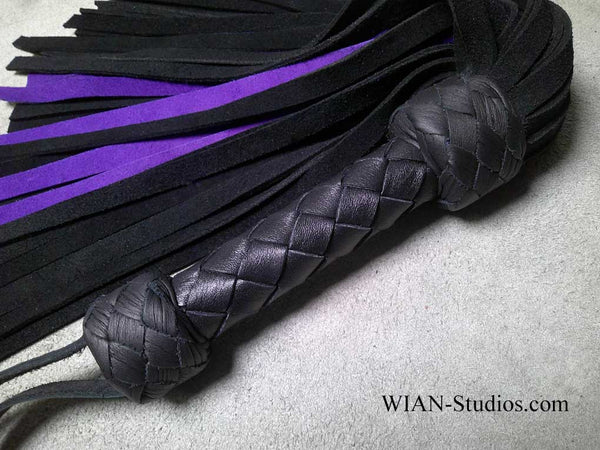 Black and Purple Chap Suede Flogger, Small