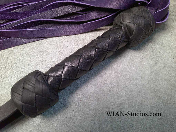 Purple Cowhide Flogger, Small