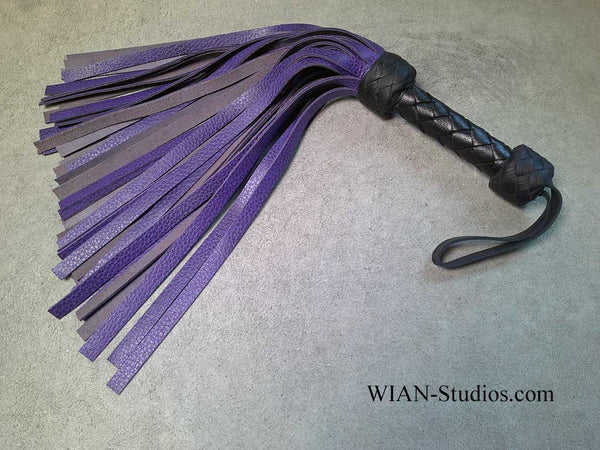 Purple Cowhide Flogger, Small