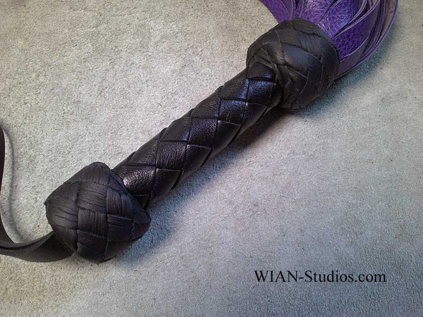 Purple Cowhide Flogger, Small