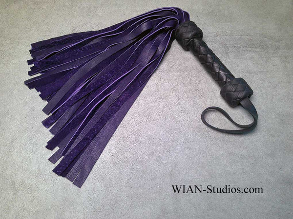 Purple Cowhide Flogger, Small