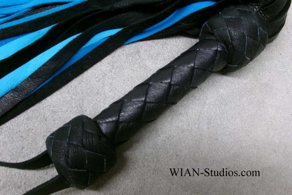 Black and Turquoise Blue Deer Flogger, Small