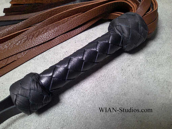 Chocolate Brown and Black Elk Flogger, Small