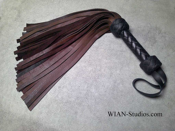 Chocolate Brown Elk and Black Moose Flogger, Small