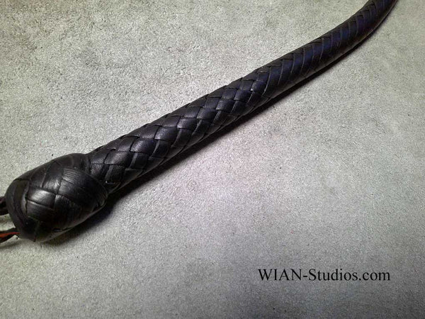 Snake Whip, Black with Red Fade, 3', UV reactive