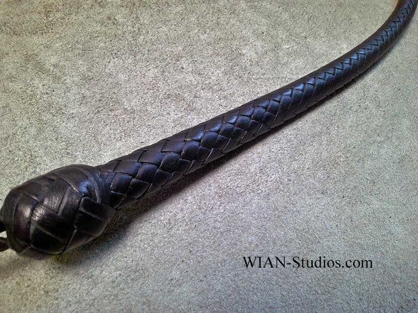 Snake Whip, Black with Green Accents, 3'