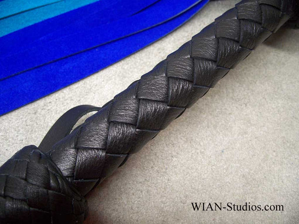 Royal Blue, Turquoise and Purple Chap Suede Flogger