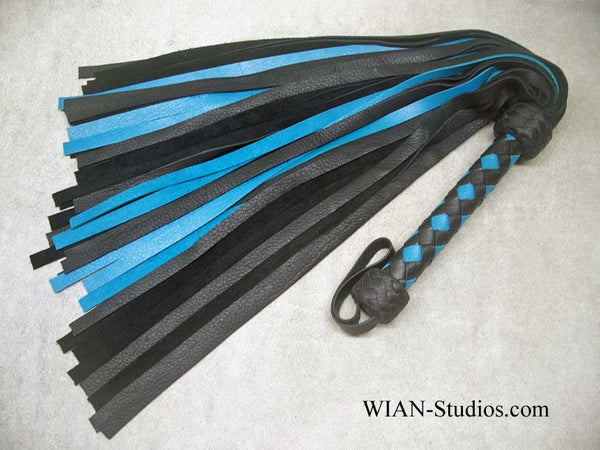 Black Elk and Turquoise Cowhide Flogger