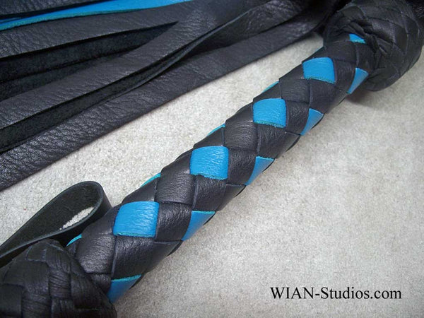 Black Elk and Turquoise Cowhide Flogger