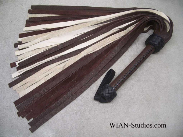 Chocolate Moose and Vanilla Cowhide Flogger