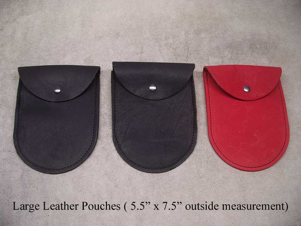 Leather Pouches, Heavy Cowhide, Three Sizes