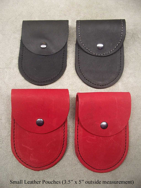 Leather Pouches, Heavy Cowhide, Three Sizes