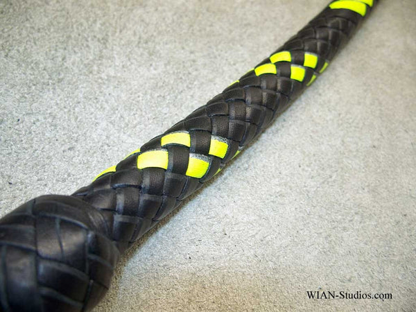 Signal Whip, Black with Yellow accents, 4'