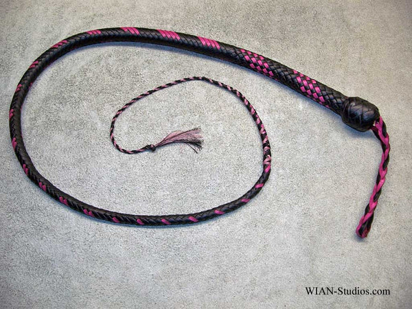 Signal Whip, Black with Pink accents, 3'