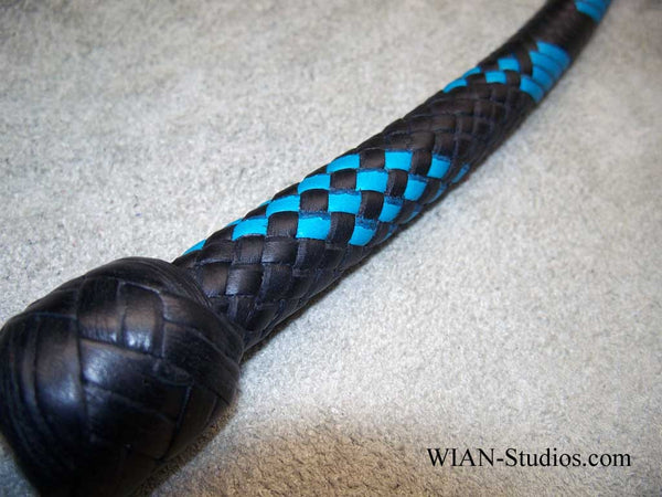 Signal Whip, Black and Turquoise, 3'