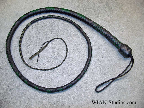 Signal Whip, Black and Green, 4'