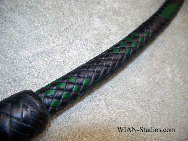 Signal Whip, Black and Green, 4'